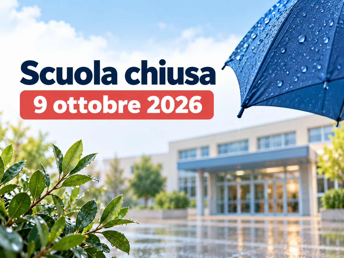 Chiusura dell’Istituto per allerta meteo – Venerdì 9 ottobre 2026