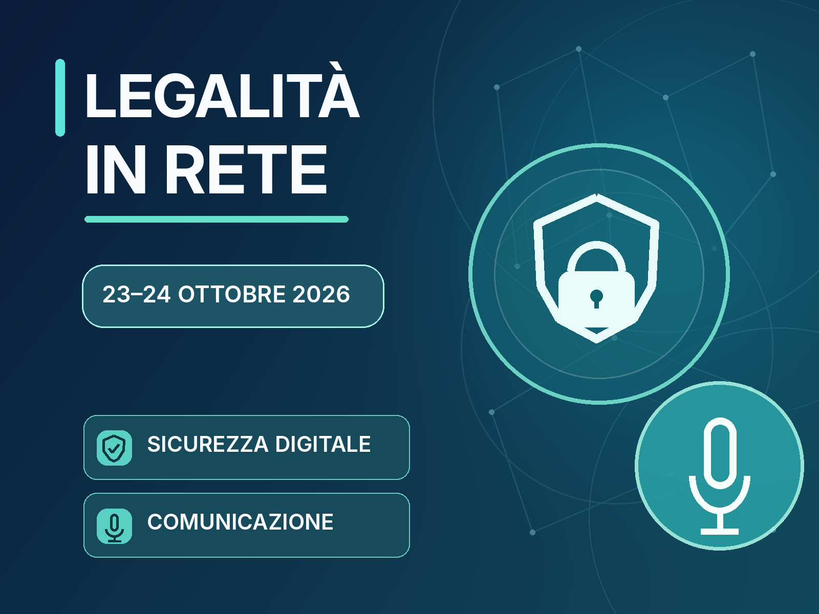Legalità in Rete: incontri gratuiti per studenti e famiglie il 23 e 24 ottobre